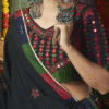 Multi Color Thread Mirror Embellished Maslin Cotton Lehenga Set - Image 2