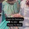 Sea Blue Chinon Heavy Alia Anarkali Gown With Beautiful Sequence Work Duppata - Image 2