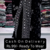 New Stylist Heavy Embroidered Party & Festive Wedding Wear Black Saree For Women - Image 2